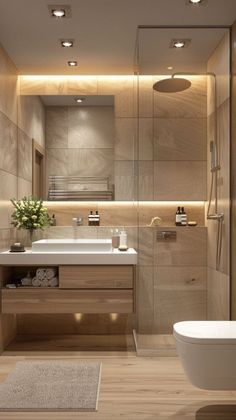 Designing a small bathroom can be challenging but with good ideas and unique solutions, space limitations can be overcome. Often designers are required to Colors For Small Bedrooms, Paint Colors For Small Bedrooms, Small Bathroom Designs, Small Space Bathroom Design, Bathroom Design Small Modern, Cozy Bathroom, Small Space Bathroom