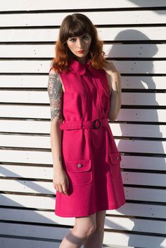 "ROXY DRESS 100% Polyester Colors: fuchsia dress You can choose another color if you want, just let me know the number on the chart You can choose your own measurements, length. You can choose lining, or other special request. Special request are easy, just add this listing to your cart https://www.etsy.com/listing/624364219/special-requests?ref=shop_home_active_25 If you want it on a rush you have priority shipping here, just add the one suits you the best to your cart https://www.etsy.com/shop Mod Spring Workwear Dresses, Retro Pink Collared Dress, Vintage Belted Dresses For Work, Vintage Belted Workwear Dresses, Pink Belted Knee-length Dresses, Vintage Collared Belted Dress, Belted Pink Mini Dress For Summer, Fitted Pink Belted Mini Dress, Pink Belted Mini Dress For Summer