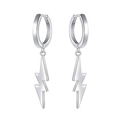 PRICES MAY VARY. The lightning is one of the most emblematic symbols as we love the power and light that comes with it. We make this lightning bolt dangle drop earrings with all our energy so you can feel empowered, and full of light and confidence. The sparkling lightning bolt can highlight your appearance, grasp everyone's eyes in any occasion Featured AAA Grade Quality Sterling Silver, Nickel-free, Lead-free and Cadmium-free, Long Time Wearing Keeps You a Good Health Lightning Bolt Earrings S Bolt Earrings, Lightning Bolt Earrings, Feel Empowered, Our Energy, Tarnish Remover, The Lightning, Sterling Jewelry, Teenage Girls, Lightning Bolt