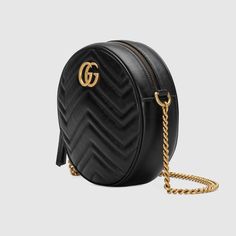 Description The mini bag’s playful rounded design is reintroduced within the Pre-Fall 2019 narrative, in black diagonal matelassé quilted leather. The chain strap shoulder bag is defined by the distinctive Double G hardware, now in a twisted torchon design for the season. Size: 7″ W x 7″H x 2.5″D / 18cm x 18cm x 4.5cm 100% genuine materials, matching the quality of the Gucci product; Black diagonal matelassé leather with a vintage effect Gold-toned hardware Double G Chain strap with leather detail with 22″ drop Zip closure Can also be as a crossbody bag Microfiber lining with a suede-like finish Comes with dust bag, ations, and pamphlets Our: The product is otherwise ! Fancy Handbags, Gucci Marmont Mini, Round Shoulder Bag, Gucci Gg Marmont Mini, Gg Marmont Mini, Gucci Crossbody Bag, Gucci Gifts, Bags Gucci, Gucci Crossbody