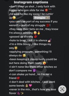 an image of someones instagram caption on their phone