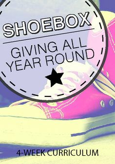 a book cover with the title shoebox teach kids about giving