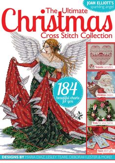 the ultimate christmas cross - stitch collection book with instructions for beginners to make it