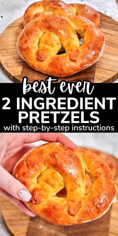 the best ever 2 ingredient pretzels with step by step instructions