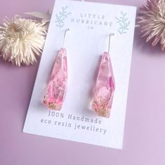 Pretty in pink is an understatement when it comes to wearing these enchanting, geometrical dangles. Inspired by unicorns and tales of magical forest nymphs, these gorgeous, hand-made beauties are one of a kind. Each faceted dangle has a 60mm drop, weighs a slight 3 grams per piece and has the option of either a sterling silver or 14kt gold filled ear wire - simply select your preference from above. As each earring is made by hand, please allow for slight variations - guaranteeing a truly unique pair.