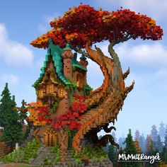 a tree house made out of lego bricks