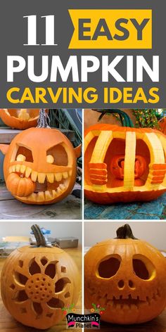 Easy Pumpkin Carving Ideas For Halloween Jack O Lantern Ideas, Scary Pumpkin Carving, Lantern Designs