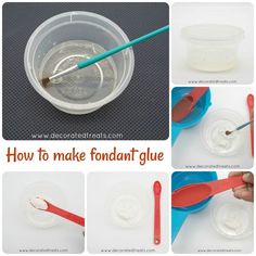 how to make fondant glue from scratchsticks and plastic spoons for cake decorating