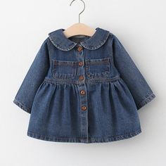 Denim Dress for Toddler Girl - PrettyKid Blue Dress For Playtime In Fall, Blue Fall Playtime Dress, Cute Blue Dresses With Button Closure, Cute Blue Dress With Button Closure, Cute Blue Dress With Pockets, Dress For Toddler Girl, Button Down Denim Dress, Girls Denim Dress, Animal Socks