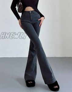 Stretch Jeans Flared Trousers Women's Pants Y2k Fashion High Waist Vintage Casual Baggy Straight Jeans Fall Outfits New In High Waist Y2k Winter Bottoms, Y2k Trousers For Fall Season, Y2k Style Trousers For Fall, Y2k High Waist Winter Bottoms, Y2k Style Fall Trousers, Y2k Wide Leg Pants For Winter, Fall Y2k High-waisted Pants, Fall Y2k Style Trousers, Fall Y2k Trousers