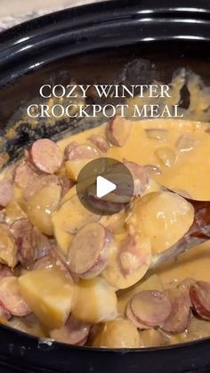 the crock pot meal is ready to be eaten with meat and cheese on top