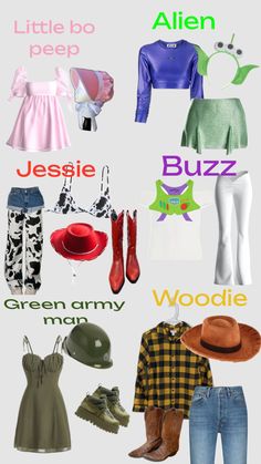 the names of different types of clothes and hats