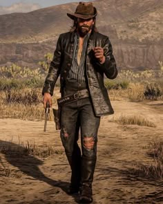 Red Dead Redemption Outfits, Red Dead Redemption Art, Timeless Hairstyles, Leather Chaps, Red Dead Online, Male Outfits, Read Dead