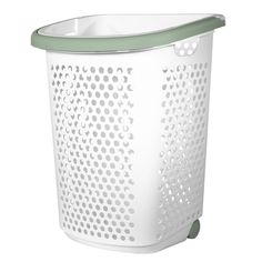 Tilt & Roll, Lift & Go! This rolling hamper from Home Logic is an ideal solution to easily transport your laundry. The large capacity hamper can hold loads of clothes for your convenience. Comfortably travel throughout your home or across the hallway to a shared laundry room with this rolling hamper. It can also help you maneuver around a laundromat. Put less effort into your laundry routine with this rolling hamper that doubles as a mobile laundry basket. Hamper With Wheels, Laundry Station, Laundry Hamper With Wheels, Wicker Laundry Hamper, Laundry Hamper With Lid, Laundry Hampers, Natural Laundry, Clothes Hamper, Hamper Storage