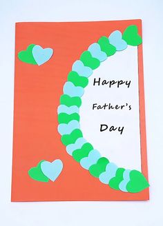 a father's day card with hearts on it