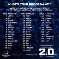 the poster for what's your robot name?