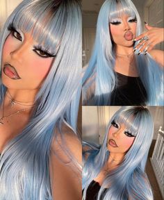 Pink Purple Hair, Silver Fox, Hair Colour, Purple Hair, Makeup Inspo, Pretty Face, Face Painting, Makeup Inspiration, Hair Inspo