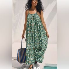 Nwt Size M Malika Brenda Quinn Maxi Dress Green Floral Print *Color Is More Kelly Green To Me Than In Olive As In Stock Photos Patterned Summer Maxi Dress, Green Printed Maxi Dress For Day Out, Casual Patterned Maxi Sundress, Casual Flowy Patterned Maxi Dress, Casual Green Printed Sundress, Green Boho Print Sundress For Vacation, Green Sleeveless Maxi Dress With Boho Print, Casual Green Boho Print Maxi Dress, Casual Flowy Green Maxi Dress