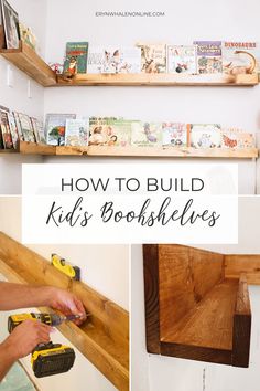 how to build kids'bookshelves from wood pallets with pictures and instructions