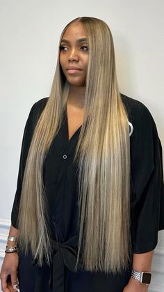 Caresha Hairstyles, Different Color Blonde Hair, Multi Highlights Brown Hair, Highlight Side Part Wig, Side Part Colored Wig, Highlight Curly Wig, Blonde Closure Sew In, Dirty Blonde Black Women, Black And Blonde Wig