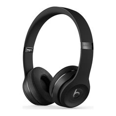 the beats on ear headphones are black