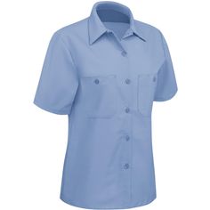 You deserve to feel comfortable even during a long shift. Our industrial work shirt comes with a two-piece, lined collar with sewn-in stays and a five-button front with gripper for a professional look while the two button-thru, hex-style pockets with bartacked pencil stall on left pocket keep you prepared. Don’t let your dedication to work keep you from looking your best. Red Kap, Work Shirt, Professional Look, Work Shirts, You Deserve, To Work, Two By Two, Light Blue, Two Piece