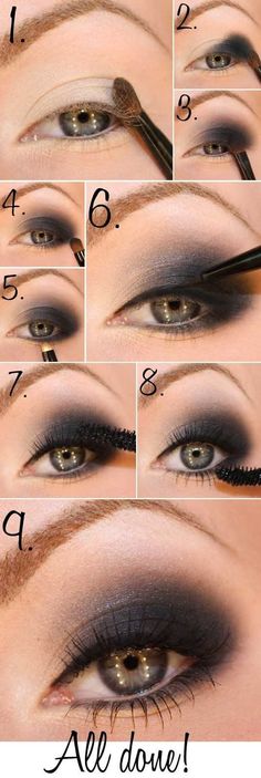 Maquillaje Smokey Eyes, Machiaj Smokey Eyes, Smokey Eyes Tutorial, Make Up Diy, Make Up Tutorials, Makeup Tip, Hollywood Makeup, Nails Classy, Smokey Eye Tutorial