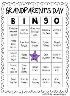 a printable game for grandpa's day with the words, and a purple star