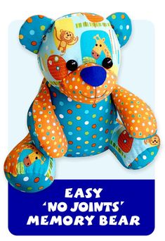 Yeehar ~ the NEW Ben BEGINNER BEAR pattern is READY! | Funky Friends Factory Stuffed Bear Sewing Patterns, Stuff Bear Pattern, Memorie Bears Pattern, Teddy Bear Stuffed Animal Pattern, How Joyful Bear Pattern, Easy Sew Teddy Bear Pattern, Memory Pattern Free, Tshirt Bear Pattern, Fabric Bear Pattern Free Sewing