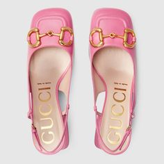 Gucci Horsebit, Shoe Boot Sandals, Gucci Leather, Pink Shoes, Heels Pumps, Slingback Pump, Dear Santa, Gucci Shoes