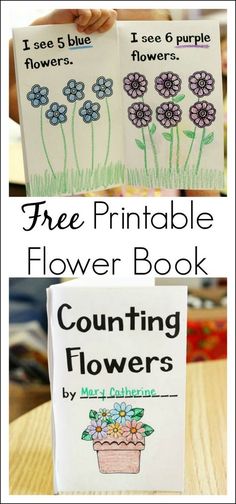 the free printable flower book for counting flowers