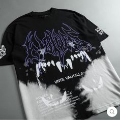 Brand New Sealed Size L Ready To Ship! Sold Out Online Darc Sport Until Valhalla Pt.2 “Norse Blood Thirsty” Black Acid Wash Shirt-Large Until Valhalla, Darc Sport, Fire Shirt, Acid Wash Shirt, Streetwear Ideas, Sport Shirts, Shirt Design Inspiration, Guys Clothing Styles, Jersey Design