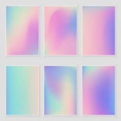 four different pastel colors are shown in the same square shape, each with an individual's own image