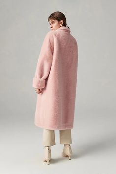 Experience ultimate glamour with our eco-friendly pink faux fur coat. Double-breasted elegance meets winter warmth. Pink Long Fur Coat For Fall, Chic Pink Faux Fur Coat, Elegant Pink Fur Coat For Fall, Pink Faux Fur Coat, Loungewear Summer, Tank Top Skirt, Casual Activewear, Classic Hats, Crochet Clothing