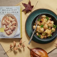 bowl of Roasted Cauliflower Salad with dried fruit & nuts, next to product packaging Turkey Roasting, Roasted Cauliflower Salad, Cauliflower Salad, Food Appetizers, Trader Joe