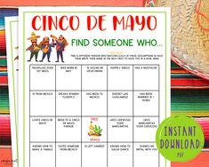 a printable cinco de mayo game for kids to play with the mexican theme