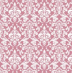 a pink and white damask wallpaper pattern