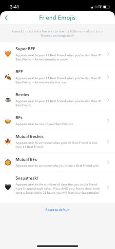 an iphone screen showing the menu for friends