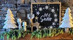 Christmas Shelf, Let It Snow, Shelf Decor, Christmas Decorations, Let It Be, Christmas