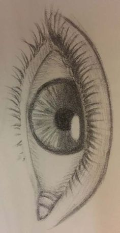 a pencil drawing of an eye