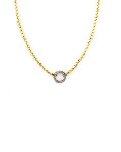 Gold Filled Round Box Chain Silver Diamond Lock Necklace Everyday Metal Necklaces With Rolo Chain, Everyday Round Box Chain Necklace, Yellow Gold Charm Necklace With Box Chain, Yellow Gold Round Charm Necklace With Box Chain, Metal Necklaces With Rolo Chain, Diamond Necklace With Adjustable Chain Link Gift, Yellow Gold Round Charm Necklace, Everyday Box Chain Necklace, Yellow Gold Metal Necklace With Rolo Chain