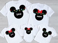 Disney Christmas Tshirt Ideas, Disney Christmas Lights, Disney Cruise Family, Christmas Pj, Very Merry Christmas Party, Mickey Mouse Birthday Party, Christmas Party Shirts, Mouse Birthday, Mickey Mouse Birthday