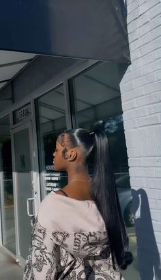 Two High Ponytails With Weave, Barbie Ponytail Black Women, Track Hair, Ponytail Barbie, Barbie Ponytail, Track Hairstyles, Girly Tingz, High Ponytail Hairstyles, Selfie Inspo