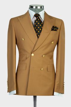 Bradymensuit is your ultimate source for Light Brown Double-breasted Pointed Collar Business Men Suit. Our Camel Peaked Lapel wedding groom men's suits come in modern styles & colors with high quality and free shipping. Lapel Wedding, Bespoke Suits, Modern Suits, Suits Men Business, Loose Jacket, Business Men, Men Suit, Prom Suits, Men’s Suits