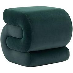 two green pillows sitting on top of each other