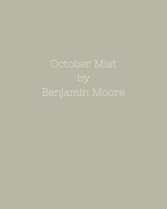 the cover of october mist by benjamin moore