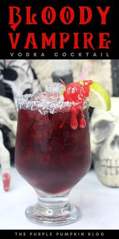 Bloody Vampire Cocktail made with two types of vodka, and gin is perfect for Halloween parties and will be a hit with all thirsty vampires! Vampire Blood Drink Recipe, Red Halloween Drinks Alcohol, Red Alcoholic Drinks, Types Of Vodka, Green Cocktails, Vodka Punch, Red Punch, Dripping Blood, Raspberry Mojito