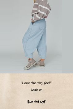 Relaxed and easygoing feel, these pants are the epitome of casual boho chic, the Cool Touch Pleated Pants are the perfect airy touch for your wardrobe! You'll love these laid - back stylish pants because they feature: Comfortable, lightweight, Cotton denim fabric Relaxed and loose tapered wide leg silhouette at a cropped length High - rise waistline with a button and zipper front closure, an elastic back detail, and belt loops Cute pleated front details for an added touch Convenient side pockets Casual Medium Wash Pants For Spring, Summer Relaxed Fit Medium Wash Pants, Casual Light Wash Pants For Spring, Denim Blue Bohemian Relaxed Fit Pants, Bohemian Style Relaxed Fit Denim Blue Pants, Casual Light Wash Non-stretch Pants, Spring Relaxed Fit Medium Wash Pants, Relaxed Cotton Harem Pants With Straight Leg, Casual Denim Blue Pants For Spring