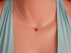 "Genuine Ruby Necklace personalized gift July Birthstone Necklace Natural Ruby Pendant red ruby necklace ruby jewelry real ruby choker red Active Picture 1: Sparkling ruby choker necklace with a sterling silver clasp. Tiny sparkling faceted rubies are embracing your neck! Great for those having birthday in July as ruby is July's birthstone. A dainty necklace and perfect gift for women. You can match this beautiful necklace with a ruby bracelet. The length is 6.5 plus an extender. If you want a s Ruby Choker Necklace, Red Ruby Necklace, Ruby Choker, Necklace Ruby, Jewelry Real, Ruby Bracelet, Ruby Pendant, Garnet Necklace, Ruby Necklace