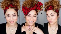 Hair Styles With Scarfs Headscarves, Curly Hairstyles With Scarf, Head Scarf Curly Hair, Short Hair Scarf Styles, Curly Hair Scarf Styles, Scarf Headband Tutorial, Headwrap Hairstyles, Hair Wrap Scarf, Head Wrap Styles